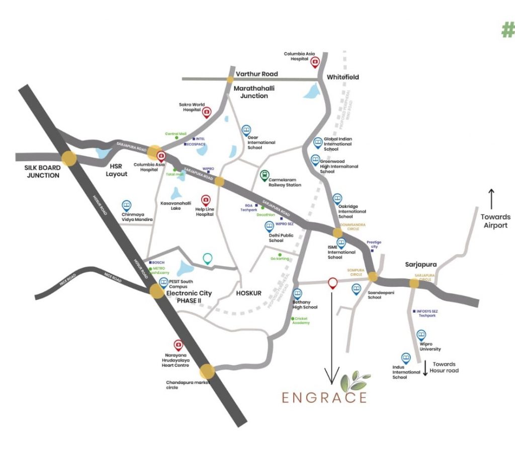 Modern Spaces Engrace Location Map